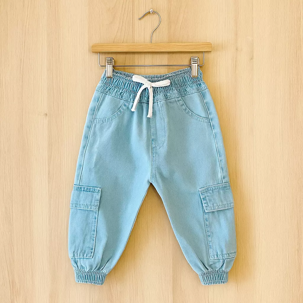 Calça cargo jeans claro unissex ref 098 r$ 4999